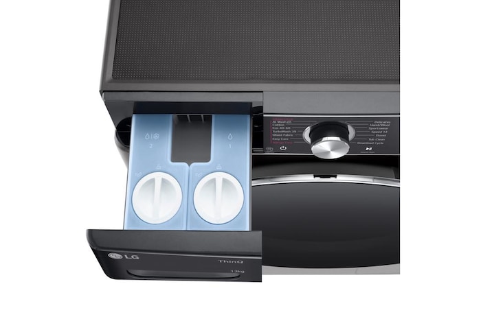 LG 13kg AI DD™ ezDispense™ Washing Machine + 10kg Dual Inverter Heat Pump™ Tumble Dryer Bundle, F4Y913BCTA1.FDV11